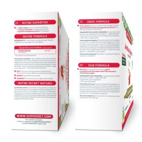 SUPERDIET- VIGNE ROUGE BIO - Circulation, Jambes lègères -Fabrication française - Format nomade -20 Unidoses de 15 ml