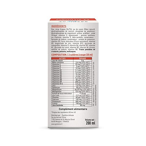 GRANIONS KID 23 VITAMINES ET OLIGOELEMENTS - Vitamines + Magnésium + Zinc + Bêta carotène + Calcium - BON FONCTIONNEMENT DE L