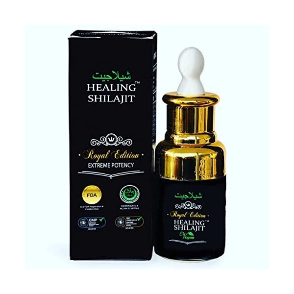 Shilajit pur, gouttes de Shilajit de guérison de lHimalaya - édition royale - 30ML - 3 mois dapprovisionnement