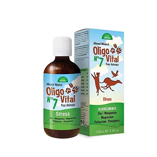 Oligovital N°7 - Oligoéléments pour Animaux - Stress - 100 ML - Bioligo