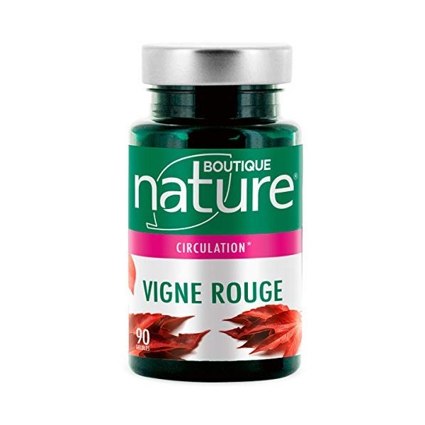 Boutique Nature - Complément Alimentaire - Vigne Rouge BIO - 90 Gélules Végétales - Participe à retrouver une sensation de ja