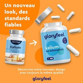 Citrate de Potassium, 270 Capsules Hautement Dosé, 800mg par Dose 4 Mois , Végétalien Pur, Contribue à une Fonction Musculai