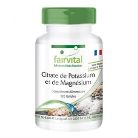 Fairvital | Citrate Potassium Magnésium - Fortement dosé - avec 900mg de Potassium et 240 mg de Magnésium par dose journalièr
