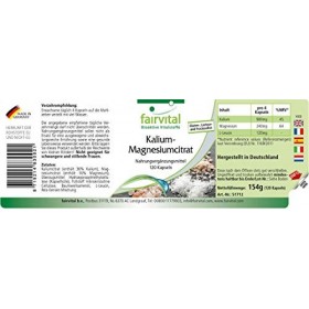 Fairvital | Citrate Potassium Magnésium - Fortement dosé - avec 900mg de Potassium et 240 mg de Magnésium par dose journalièr