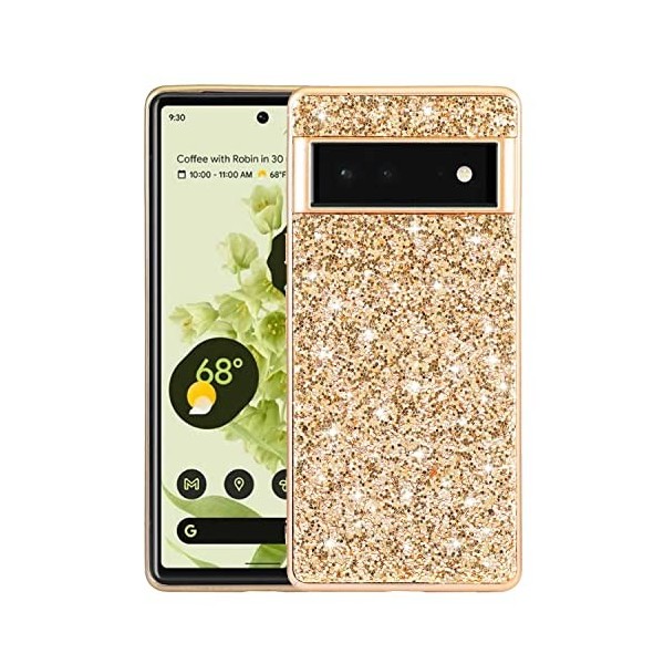 Miagon Glitter Coque pour Samsung Galaxy S23,Placage Cadre Paillette Brillant Paillette Très Mince Anti Choc Silicone Bumper 