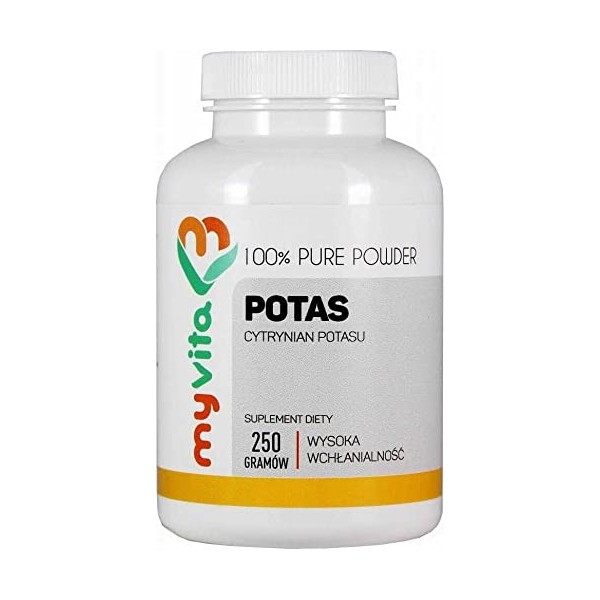 Citrate de potassium certifié Myvita 250 g