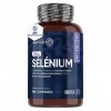 Sélénium L Sélénométhionine 365 Comprimés Vegan, 200mcg Dosage Puissant- 1 Comprimé tous les 2 jours, 1 An dApprovisionnem