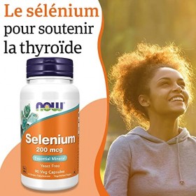 Now Foods, Selenium, 200 mcg, 90 vegan Capsules, Testé en Laboratoire, Oligo-élément, Sélénium, Sans Gluten, Sans Soja, Végét