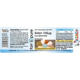 Fair & Pure® - Sélénium 100µg de levure de sélénium - végan - 90 comprimés