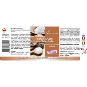 Sélénium 100mcg - Issu de Levure de Sélénium - Végan - Boite de 180 comprimés - ! POUR 6 MOIS ! | Vitamintrend®