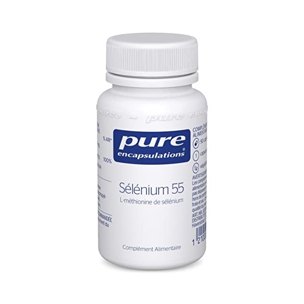 Pure Encapsulations - Sélénium 55 - L-Méthionine de Sélénium - Oligo-Élément & Antioxydant - Aide au Fonctionnement Normal du