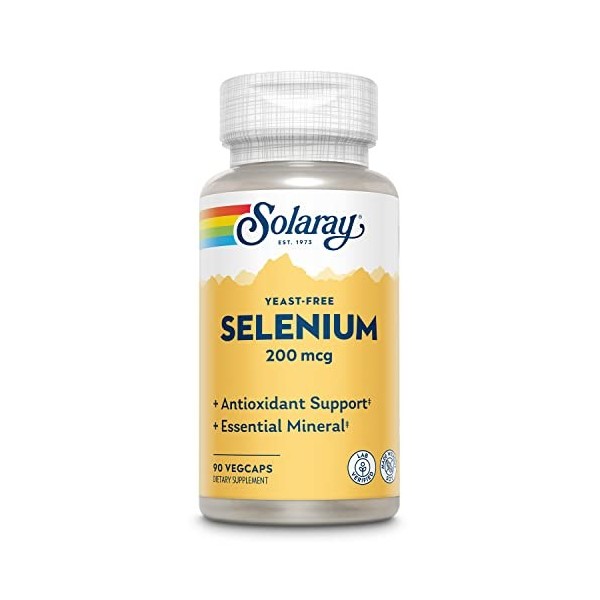 Solaray - Magnétocardiogramme sans levure 200 de sélénium. - Capsules de 90