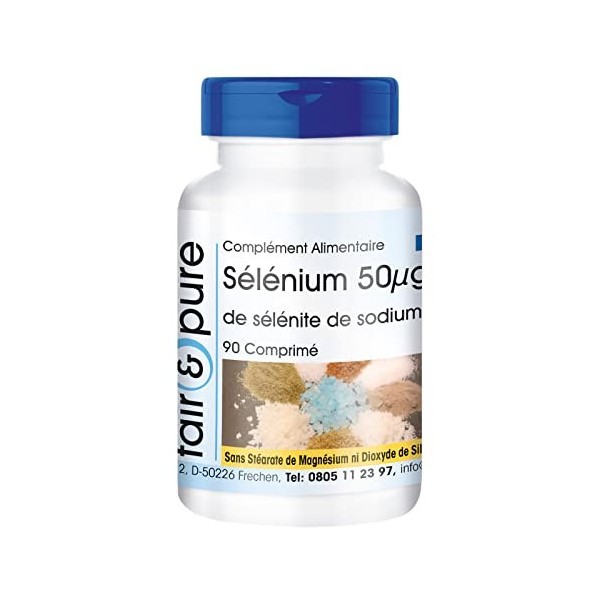 Fair & Pure® - Sélénium 50µg de sélénite de sodium - végan - 90 comprimés
