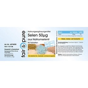 Fair & Pure® - Sélénium 50µg de sélénite de sodium - végan - 90 comprimés
