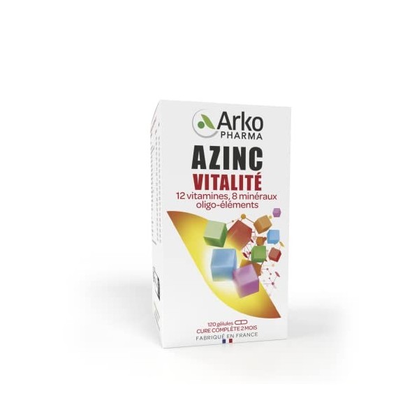 Azinc® Vitalité - Réduit la fatigue due au surmenage, soutient les performances intellectuelles, dès 15 ans - 120 gélules