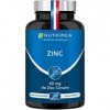 ZINC Citrate - Formule 100% Pure - Haute Absorption - Aide à Lutter Contre lAcne - Apporte 40 mg de Zinc Citrate dont 12,5 m