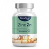 Zinc, 400 Comprimés Végétaliens, Soutient pour lAcné, Zinc pour Plus dun An, Antioxydant et Beauté, pour une Peau Saine, Sy