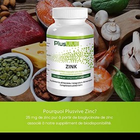 Plusvive - 365&nbsp;comprimés de zinc avec matrice de biodisponibilité, 25&nbsp;mg 