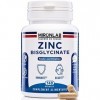ZINC Bisglycinate Naturel 40mg | + Vitamines B2 B3 B6 | Dosage Optimal & Haute Assimilation Testés | 140 Gélules | 5 mois de 