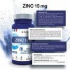 GRANIONS| Bisglycinate de Zinc 15 mg | Immunité, Antioxydant | Beauté de la peau et des cheveux | Vegan, sans gluten, sans co