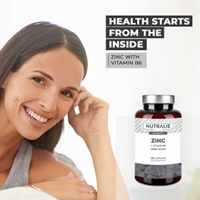 ZINC BIO-disponible - Citrate de Zinc - Anti-Acné - Complement Alimentaire Système immunitaire - Zinc Citrate et Vitamine B6-