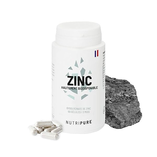 Zinc Bisglycinate 15 mg Haute Qualité ALBION® | Haute Absorption | Antioxydant, Renfort Système Immunitaire, Haute Biodisponi