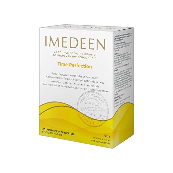 Imedeen Complément alimentaire Anti-âge Time Perfection, Avec Vitamine C & Zinc, Réduit lapparence des rides et ridules, 120