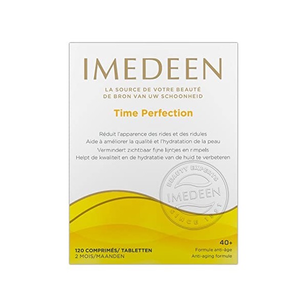 Imedeen Complément alimentaire Anti-âge Time Perfection, Avec Vitamine C & Zinc, Réduit lapparence des rides et ridules, 120