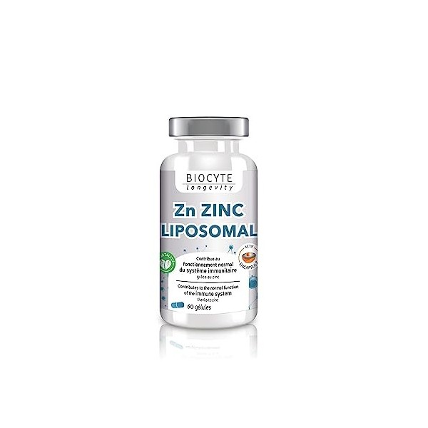 Zinc Liposomé - Complément Alimentaire Défenses Naturelles et Beauté de la Peau - Zinc Micro-encapsulé - 60 Gélules - Program