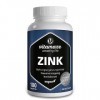 Zinc 25 mg par dose journalière -180 comprimés pour 12 mois - Zinc Complément AIlimentaire Naturel Sans Additif, fabriqué en 