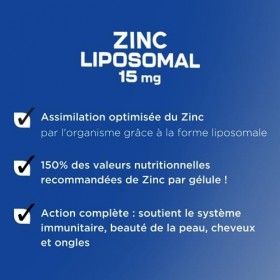 Forté Pharma – Zinc Liposomal 15mg | Complément Alimentaire Peau, Défenses immunitaires, Anti fatigue, Beauté cheveux et ongl
