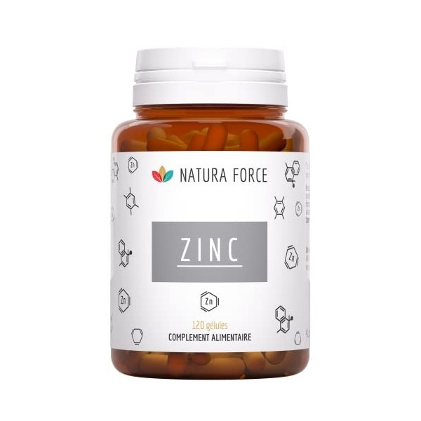 NATURA FORCE - Zinc Liposomal dorigine Naturelle, sans OGM et sans Pesticide - Aide au Maintien du Système Immunitaire - 120