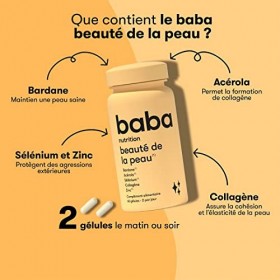 Baba Nutrition Complément Alimentaire Pour La Beauté Et La Régénération De La Peau | Complexe De Plantes, Vitamines Et Minéra