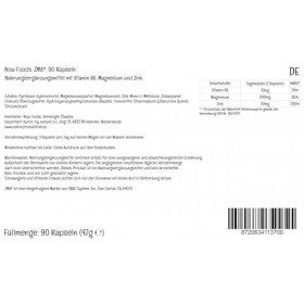 Now Foods, ZMA Zinc, Magnésium, Vitamine B6 , 90 Capsules végétaliennes, Testé en Laboratoire, Sans Gluten, Sans Soja, Sans 