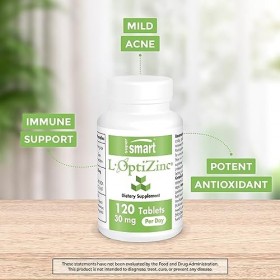 L-OptiZinc - Forme de Zinc la mieux Absorbée et plus Puissante - Contribue à Maintenir la Santé des Os et de la Peau - Apport
