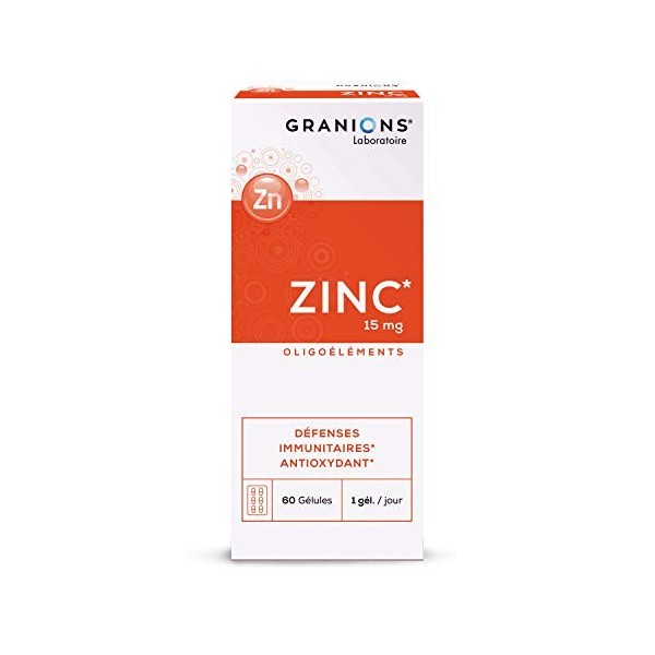 GRANIONS - LOT ZINC 15 mg et 22 VITAMINES, Minéraux, Plantes Immunité - Défenses immunitaires & Antioxydant - 150 µg dIODE 1