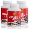 Immun Shot Nr1 - Vitamine C + zinc | 90 gélules | Haute dose 780 mg de vitamine C + 15 mg de zinc | La défense la plus puissa