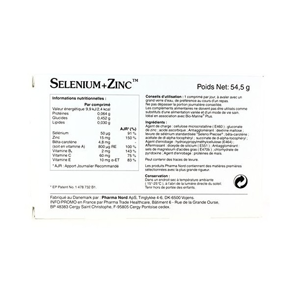 Pharma Nord - Selenium+Zinc 90 Comprimés