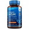 MSM 2200 mg avec Vitamine C 80 mg - 365 Haute Résistance Comprimés Végan - Méthylsulfonylméthane - Approvisionnement de 6 moi