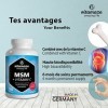 MSM Gélules 1334 mg avec Vitamine C - Durée de 6 Mois, 360 Capsules de Soufre Organique et Vegan - 99,9% Méthylsulfonylméthan