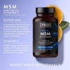 MSM 2200 mg avec vitamine C - 365 comprimés Végan - Approuvé par PETA sans cruauté - 80 mg de vitamine C - Contribue à la for