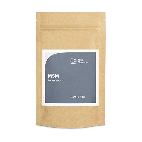 Terra Elements MSM en poudre 100 g I Méthylsulfonylméthane I soufre organique I vegan