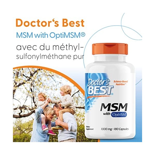 Doctors Best Msm Avec Optimsm 1000 Mg 180 Capsules Hautement D 