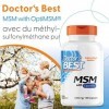 Doctors Best, MSM avec OptiMSM, 1.000 mg, 180 Capsules, Hautement Dosé, Testé en Laboratoire, Sans Soja, Sans Gluten, Sans O