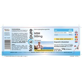 Fair & Pure® - MSM 500mg - méthylsulfonylméthane - végan - 180 gélules