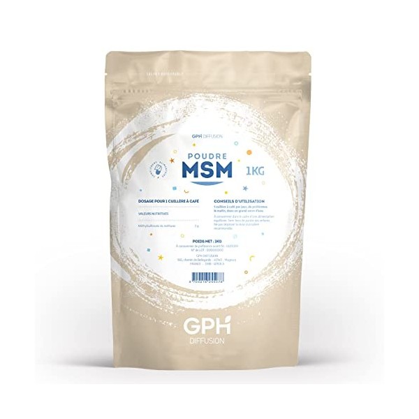 MSM - Sachet de 1 kg en poudre - GPH Diffusion