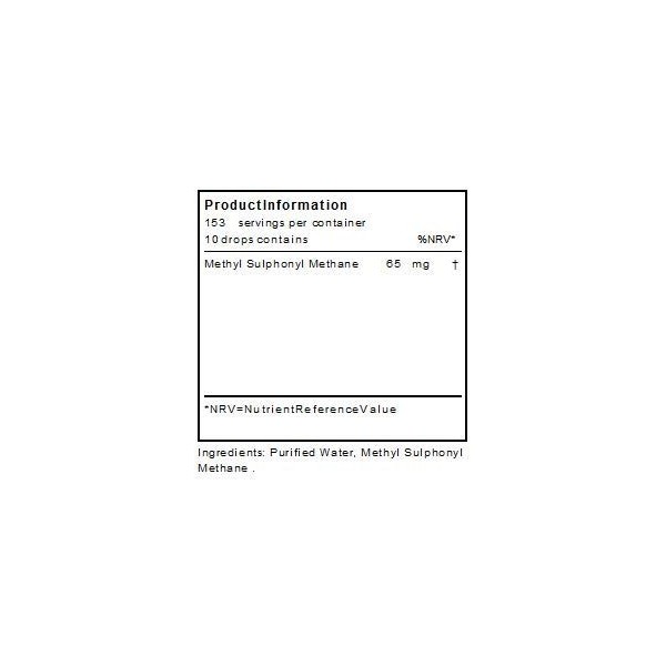 MSM Liquide de méthylsulphonométhane | 153 portions par récipient 65 mg | Fabriqué au Royaume-Uni | Rien ajouté