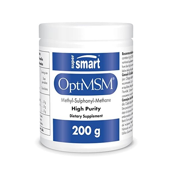 OptiMSM 200 G Méthyle-sulfonyl-méthane - Confort Articulaire - Aide à Atténuer les Douleurs Articulaires - Soufre Organique