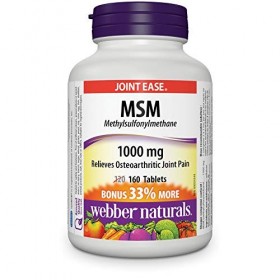 Webber Naturals MSM Methylsulfonylmethane 1000 mg 160 Tablets