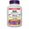 Webber Naturals MSM Methylsulfonylmethane 1000 mg 160 Tablets